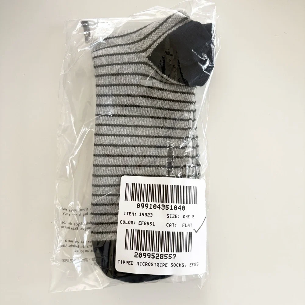J. Crew Tipped Microstripe Socks Gray Navy Microstripe